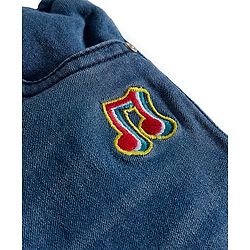 Babyhug Mid Thigh Washed Denim Shorts With Stretch - Blue