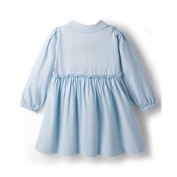 Babyug Single Jersey Knit Full Sleeves Best Day Ever Text Printed Frock with Bloomer - Blue