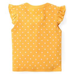 Babyhug 100% Cotton Interlock Knit Frill Sleeves Jhablas With Floral Print Pack Of 3 - Pink Purple & Yellow