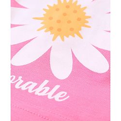 Babyhug 100% Cotton Interlock Knit Frill Sleeves Jhablas With Floral Print Pack Of 3 - Pink Purple & Yellow