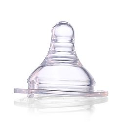 Babyhug GentleFlow Wide Neck Feeding Bottles Set of 2 - 120ml Each Blue|Heat-Resistant Borosilicate Glass| Anti-Colic Silicone Nipple|Leak-Proof|Microwave and Sterilizer Safe| BPA Free|Measuring Scale