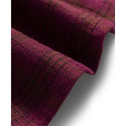Babyhug Cotton Knit Full Sleeves Checks Frock With Leggings & Belt - Wine