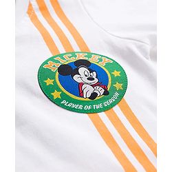 Babyhug Disney Single Jersey Knit Full Sleeves T-Shirt with Front & Back Mickey & Friends Graphic Badge Detailing - White