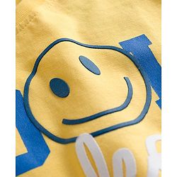 Babyhug 100% Cotton Knit Half Sleeves T-Shirt with Text Graphic - Yellow