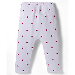 Babyhug Disney Interlock Knit Full Length Diaper Leggings With Bambi & Marie Print Pack of 3 - Pink & White