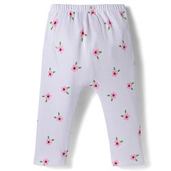 Babyhug Disney Interlock Knit Full Length Diaper Leggings With Bambi & Marie Print Pack of 3 - Pink & White