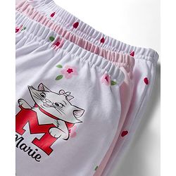 Babyhug Disney Interlock Knit Full Length Diaper Leggings With Bambi & Marie Print Pack of 3 - Pink & White