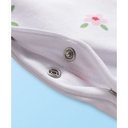 Babyhug Disney Interlock Knit Full Sleeves Footed Sleep Suits With Bambi & Friends Print Pack of 2 - Red & White