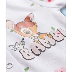 Babyhug Disney Interlock Knit Full Sleeves Footed Sleep Suits With Bambi & Friends Print Pack of 2 - Red & White