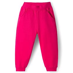 Babyhug Interlock Knit Full Sleeves Top & Lounge Pant Set with Bunny Print - Pink
