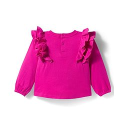 Babyhug Interlock Knit Full Sleeves Text Printed Top & Legging Set - Purple