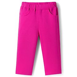 Babyhug Interlock Knit Full Sleeves Text Printed Top & Legging Set - Purple