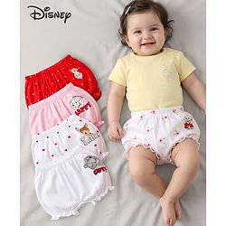 Babyhug Disney Cotton Lycra Knit Bloomers With Marie Graphics Pack Of 5 - Multicolour