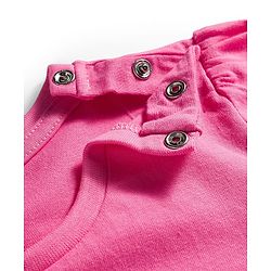 Babyhug Cotton Knit Full Sleeves Night Suit With Heart Print - Pink