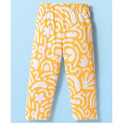 Babyhug Cotton Knit Full Sleeves Printed Co-ord Night Suit - Orange