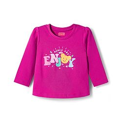 Babyhug Cotton Knit Full Sleeves Night Suit with Star Print - Purple