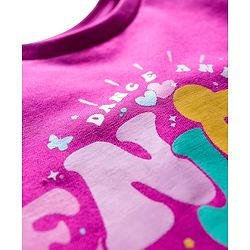 Babyhug Cotton Knit Full Sleeves Night Suit with Star Print - Purple