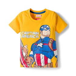 Babyhug Marvel Single Jersey Knit Half Sleeves T-Shirt With Avengers Graphics Pack Of 3 - Red Black & Yellow
