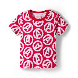 Babyhug Marvel Single Jersey Knit Half Sleeves T-Shirt With Avengers Graphics Pack Of 3 - Red Black & Yellow