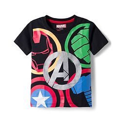 Babyhug Marvel Single Jersey Knit Half Sleeves T-Shirt With Avengers Graphics Pack Of 3 - Red Black & Yellow
