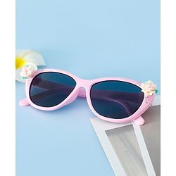 Babyhug Free Size Sunglasses With Floral Applique - Purple