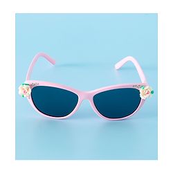 Babyhug Free Size Sunglasses With Floral Applique - Purple