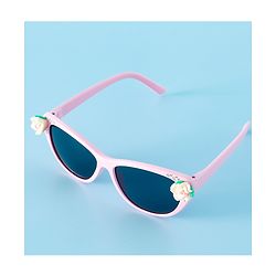 Babyhug Free Size Sunglasses With Floral Applique - Purple