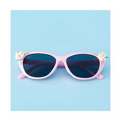 Babyhug Free Size Sunglasses With Floral Applique - Purple