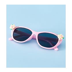 Babyhug Free Size Sunglasses With Floral Applique - Purple