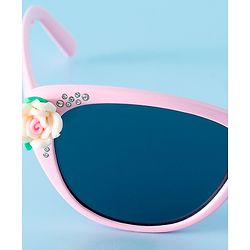 Babyhug Free Size Sunglasses With Floral Applique - Purple