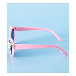 Babyhug Free Size Sunglasses With Floral Applique - Purple