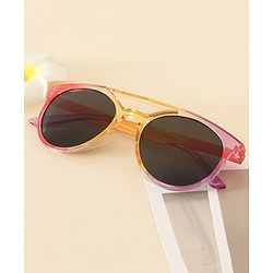 Babyhug Solid Round Frame Sunglasses - Pink & Orange