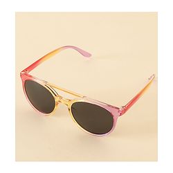 Babyhug Solid Round Frame Sunglasses - Pink & Orange