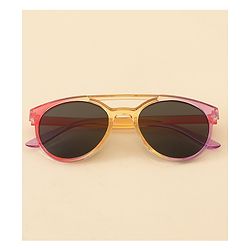 Babyhug Solid Round Frame Sunglasses - Pink & Orange