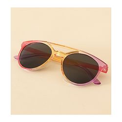 Babyhug Solid Round Frame Sunglasses - Pink & Orange