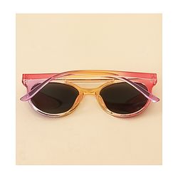 Babyhug Solid Round Frame Sunglasses - Pink & Orange
