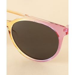 Babyhug Solid Round Frame Sunglasses - Pink & Orange