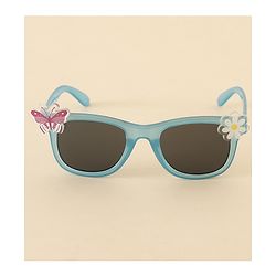 Babyhug Sunglasses With Floral & Butterfly Applique - Light Blue