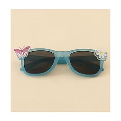 Babyhug Sunglasses With Floral & Butterfly Applique - Light Blue