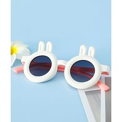 Babyhug Sunglasses With Bunny Applique - White & Pink