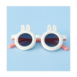 Babyhug Sunglasses With Bunny Applique - White & Pink