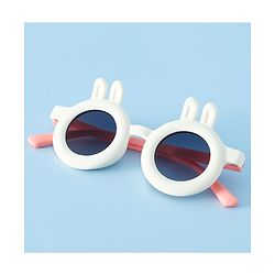 Babyhug Sunglasses With Bunny Applique - White & Pink
