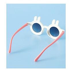 Babyhug Sunglasses With Bunny Applique - White & Pink