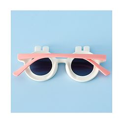 Babyhug Sunglasses With Bunny Applique - White & Pink