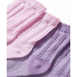 Cute Walk by Babyhug Non Terry Knit Ankle Length Anti Bacterial Socks Pack of 3 - Multicolour