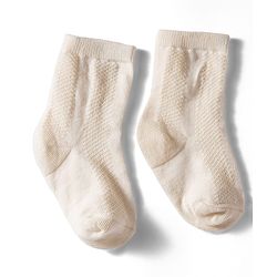 Cutewalk by Babyhug Non Terry Knit Anti-Bacterial Ankle Length Solid Colour Socks Pack of 3 - Dark Pink & Cream