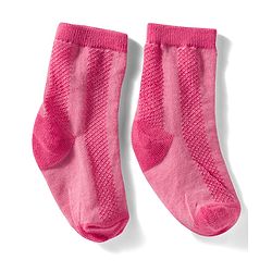 Cutewalk by Babyhug Non Terry Knit Anti-Bacterial Ankle Length Solid Colour Socks Pack of 3 - Dark Pink & Cream