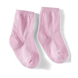 Cutewalk by Babyhug Non Terry Knit Anti-Bacterial Ankle Length Solid Colour Socks Pack of 3 - Dark Pink & Cream