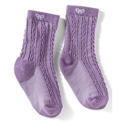 Cutewalk by Babyhug Non Terry Ankle Length Anti-Bacterial Socks with Floral, Heart & Bow Design Pack of 3 - Pink & Purple