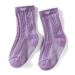 Cutewalk by Babyhug Non Terry Ankle Length Anti-Bacterial Socks with Floral, Heart & Bow Design Pack of 3 - Pink & Purple